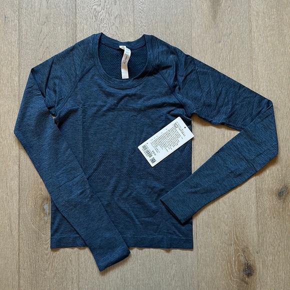 lululemon athletica Tops - NWT swiftly tech long sleeve race true navy/iron blue size 4 lululemon